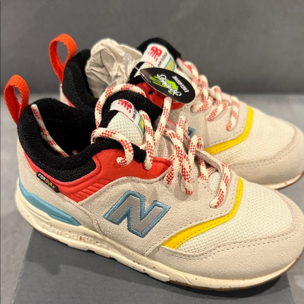 New Balance Cordura 997h Kids Sneakers - Cream, Red, Blue, Yellow - Picture 3 of 5